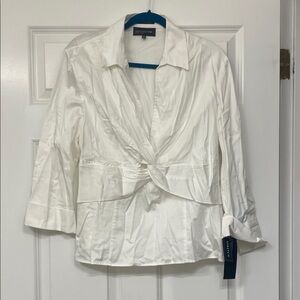 Jones New York Signature White Blouse